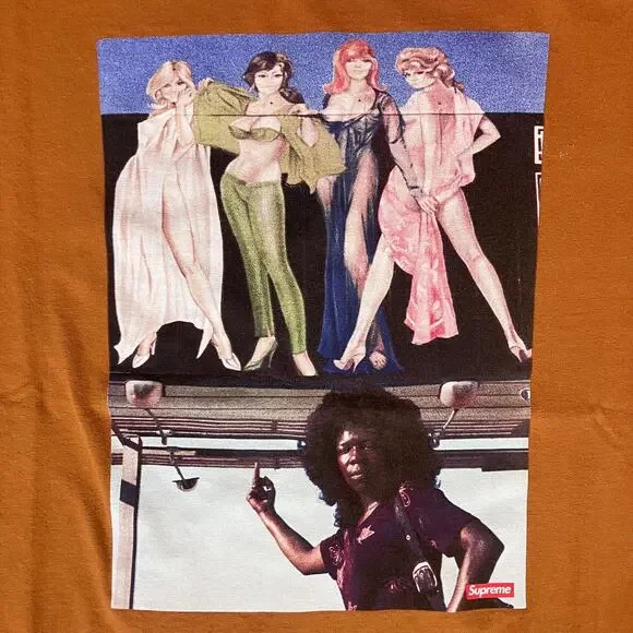 2019 Supreme American Picture Burnt Orange T-shirt